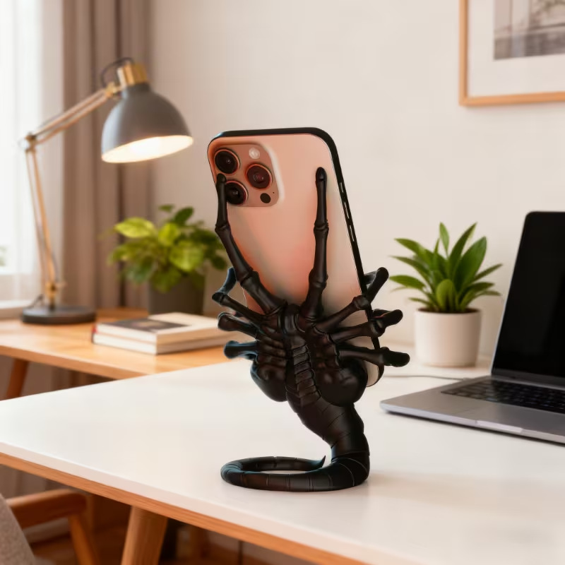 Model Kit Holder - Yaratıcı Uzaylı Facehugger Telefon Standı, Uzaylı
