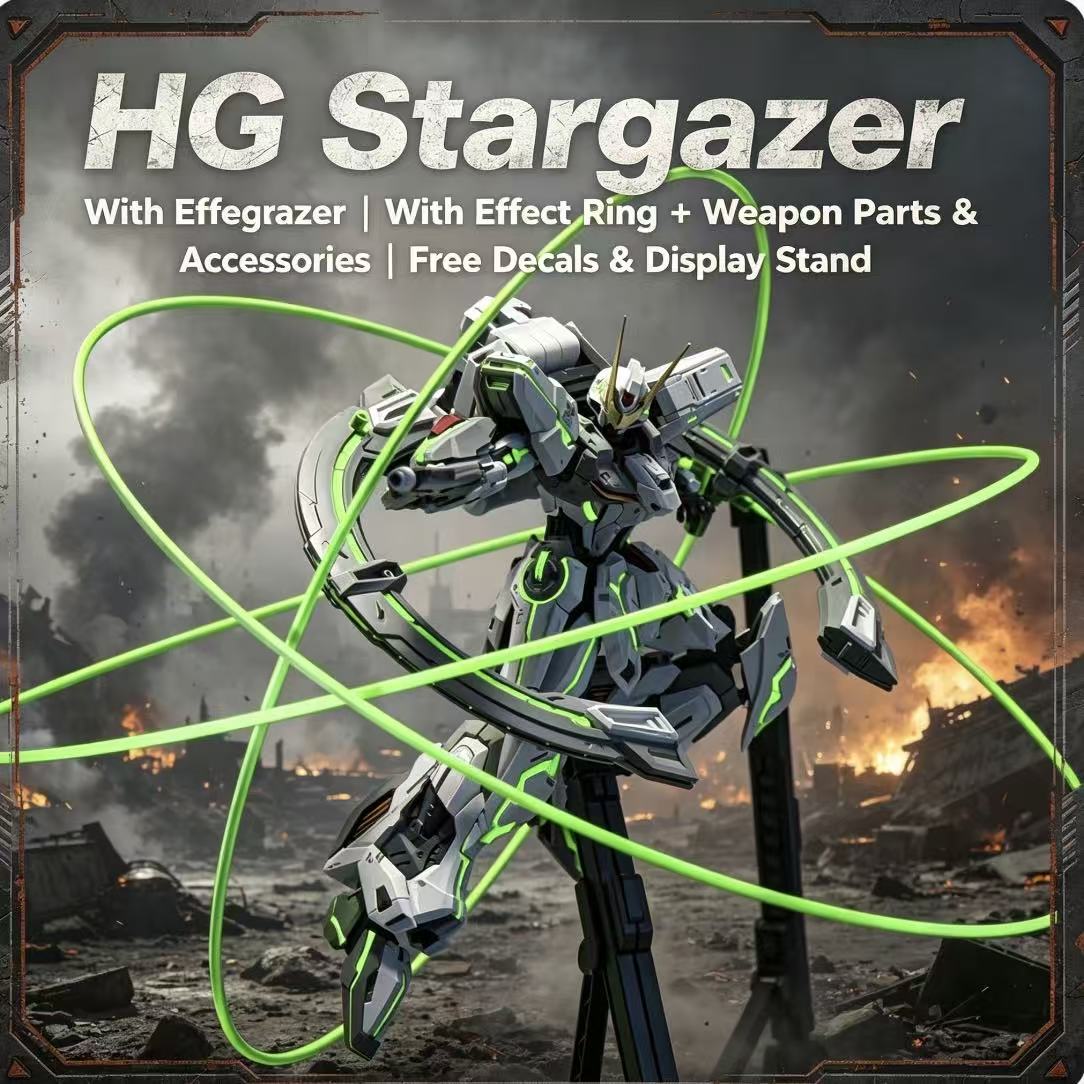 Model Kit Gundam Hg - 47 HG Stargazer Mecha, Efekt Halkası,