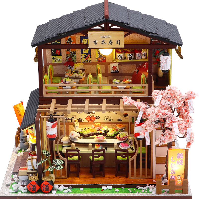 Model Kit Japanese - DIY Ahşap Minyatür model seti Japon
