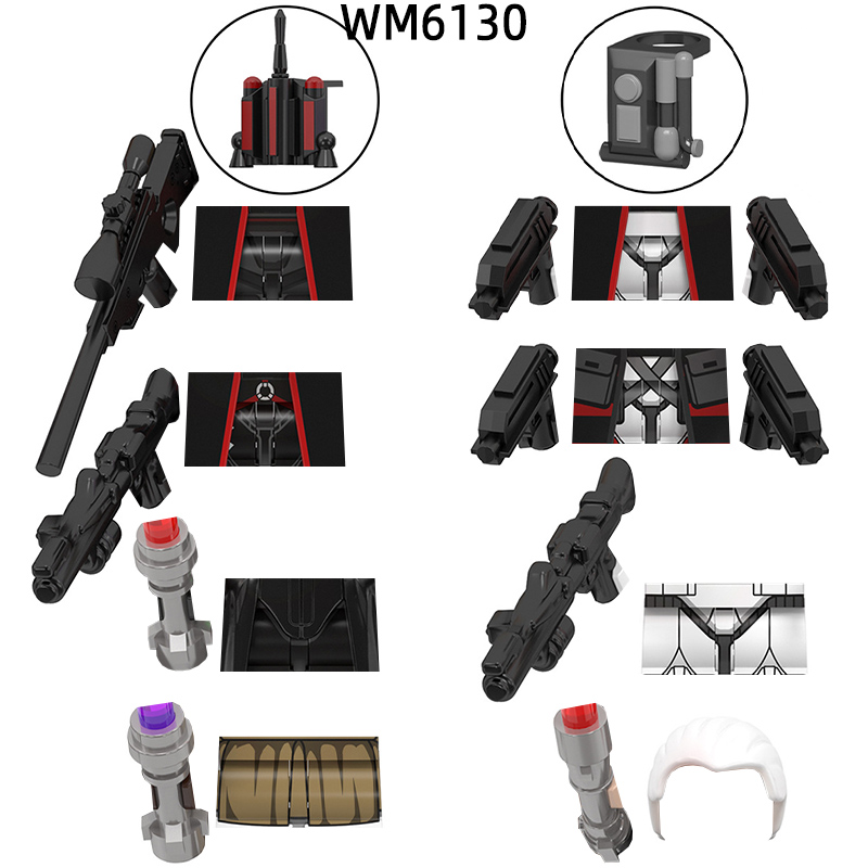 Model Kit Weapons - Aksiyon figürleri silahlar pantolon saç parçaları