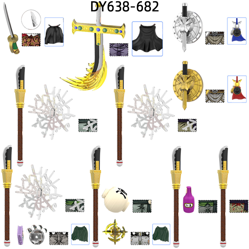 Model Kit Weapons - DY638-DY682 Silahlar Pantolon Saç Parçaları Aksiyon