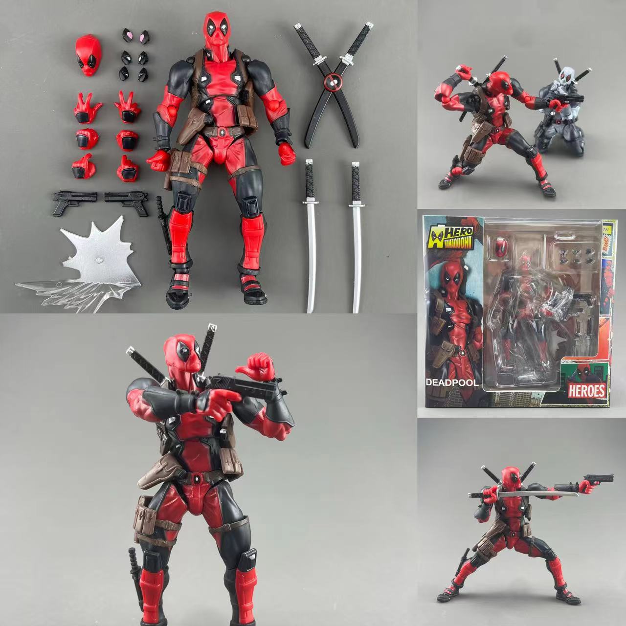 Model Kit Deadpool - Yamaguchi tarzı eklemli hareketli Deadpool 001