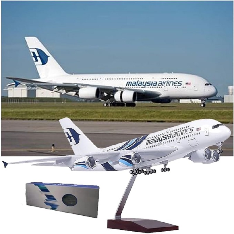 Model Kit Plane - 1:160 Ölçekli Malezya Havayolları A380 Metal