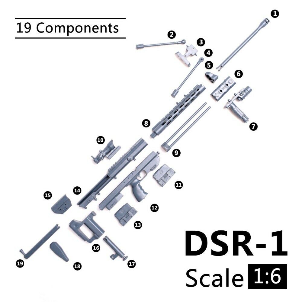 1/6 Ölçekli DSR1 Tüfek Tabanca - Model Kit Weapons incelemesi ve fiyatı