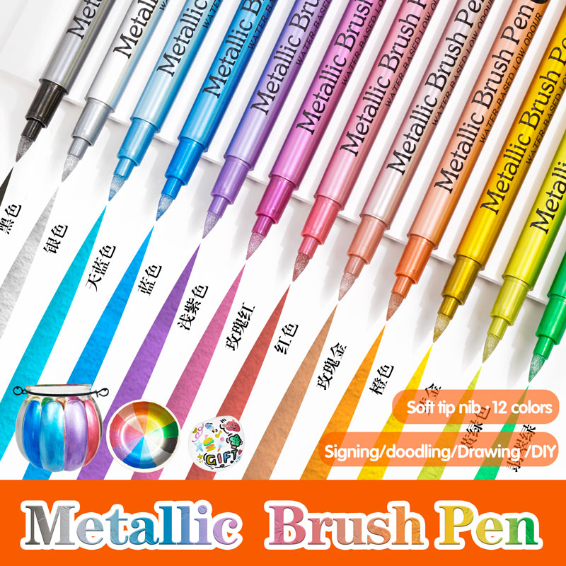 12 Renk Fırça Metalik Boya İşa - Model Kit Markers incelemesi ve fiyatı