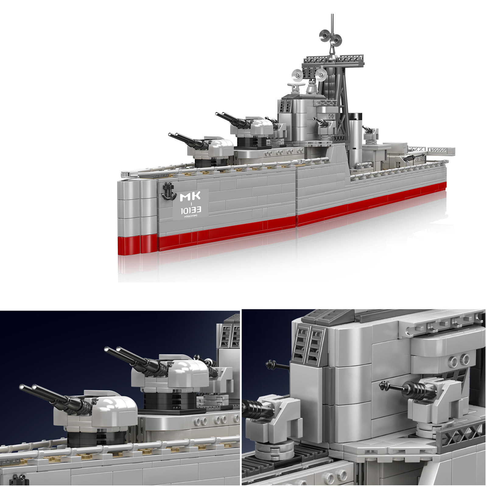 Mould King 10133 Savaş Gemisi  - Model Kit Battleship incelemesi ve fiyatı